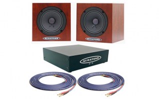 Auratone A2-30 Amplifier with Custom Wood Grain 5C Monitor Speakers